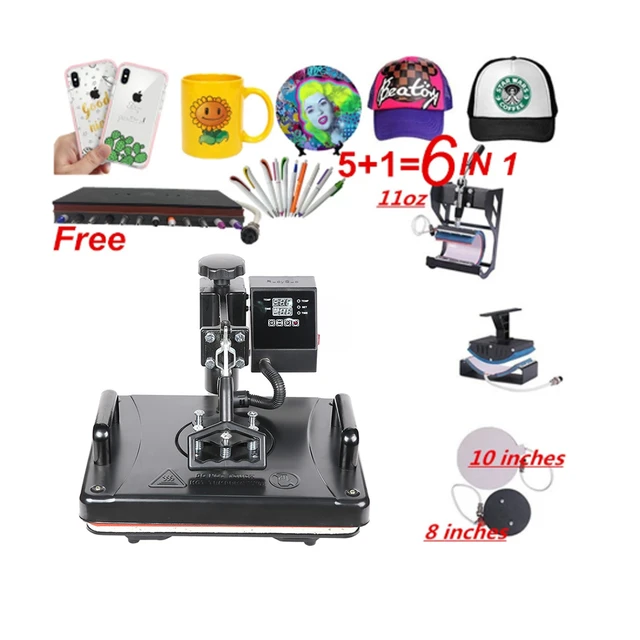 Digital 8 in 1 Heat Press Machine Combo Sublimation Transfer Printer for  T-shirt