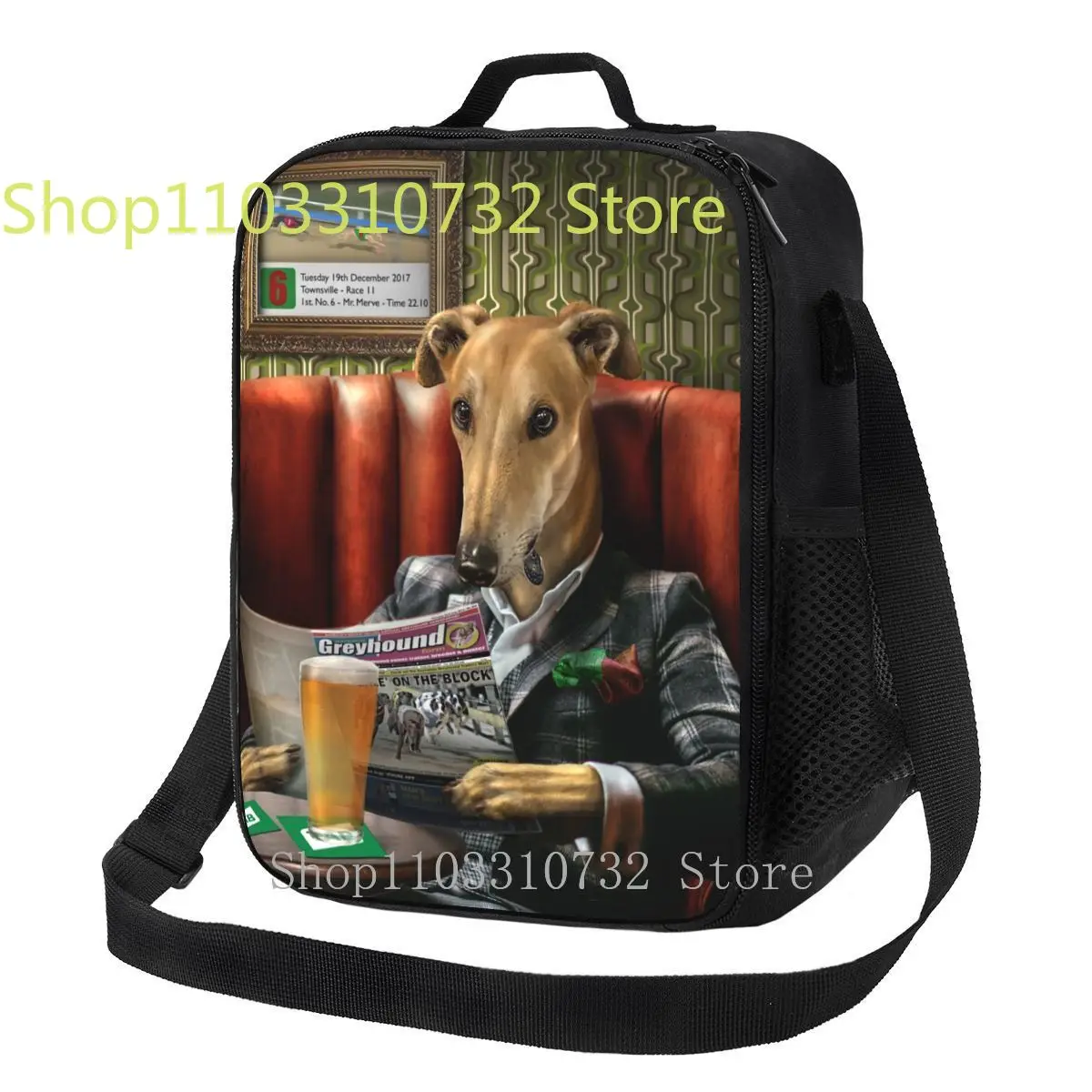 

Термоизолированные сумки для ланча Greyhound с портретом собаки, Ланч-бокс для любимого питомца