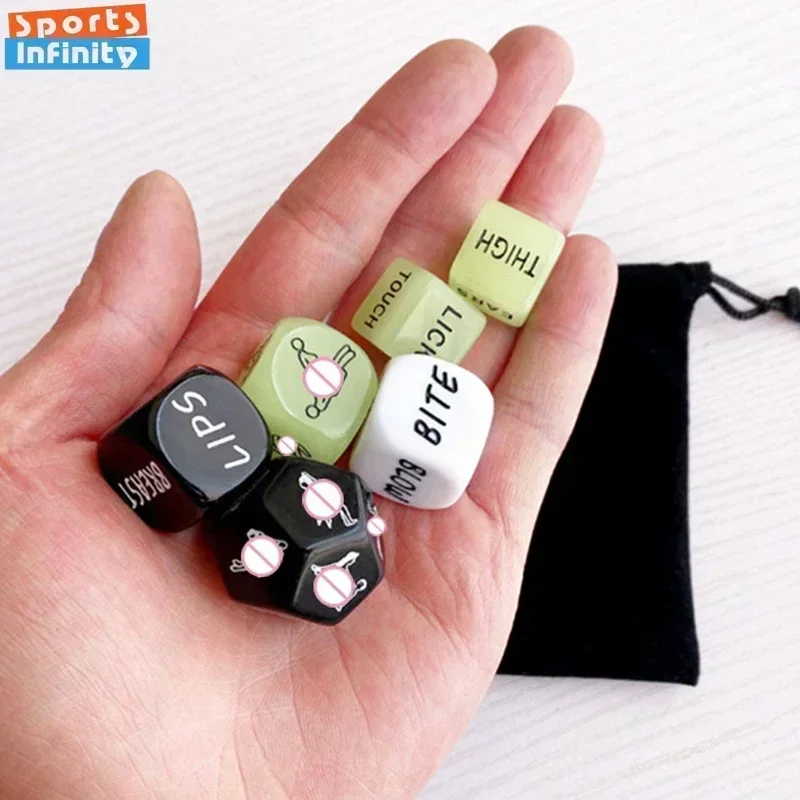 Acrylic Dice Game Dice Dice Set Colored Dice Set Date Night Dice Game Idea Romantic Couple Date Night Game Action Decision Games for Couple Sex Dices