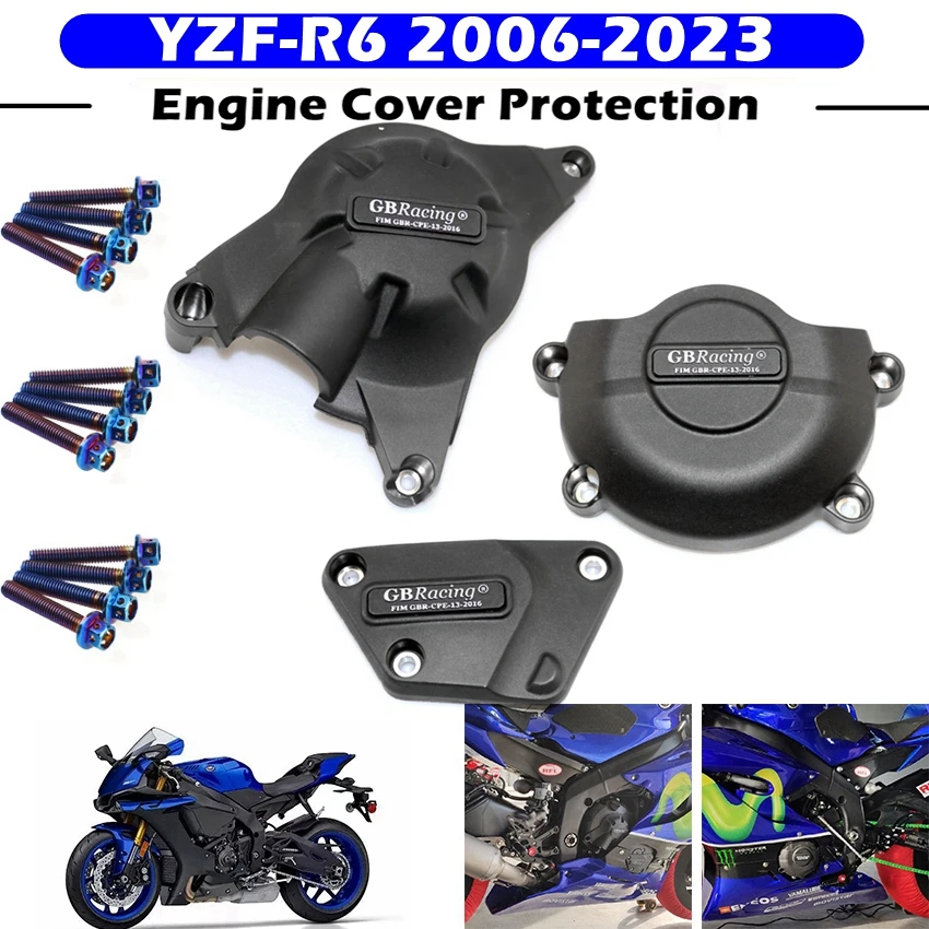 Motorcycle Engine Cover Motorcycles Engine Cover Protection Case for YAMAHA R6 2006-GBRacing Engine Covers