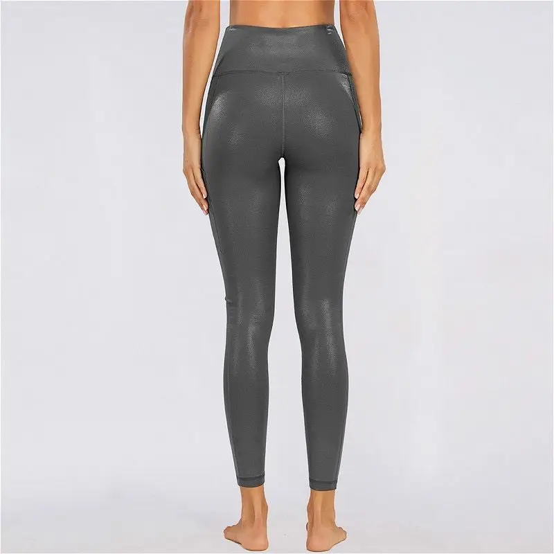 Glossy shiny female high waist sexy sport leggings Plus size trousers pants party club leggings