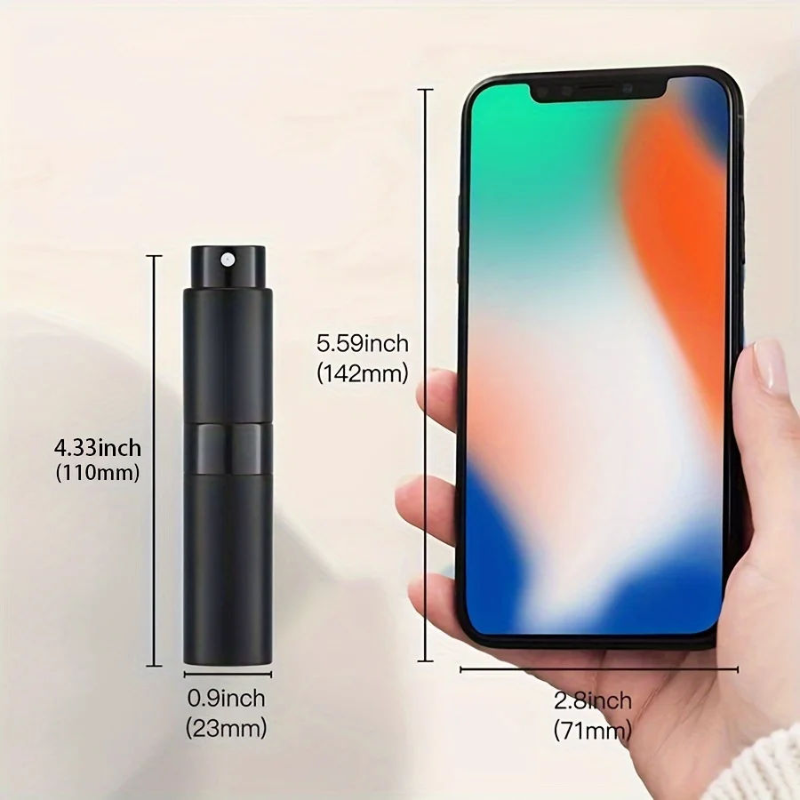 1/3 Piece 8ml Perfume Spray Bottle, Refillable, Travel, Easy Spray, Empty Cologne Dispenser, Portable Sprayer
