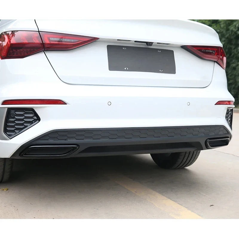 FAVOMOTO Lot De 2 Autocollants Décoratifs Pour Tuyau D'échappement De Voiture - Faux Sortie D'air Pour Pot D'échappement - Autocollant ABS Pour Pare-chocs Arrière