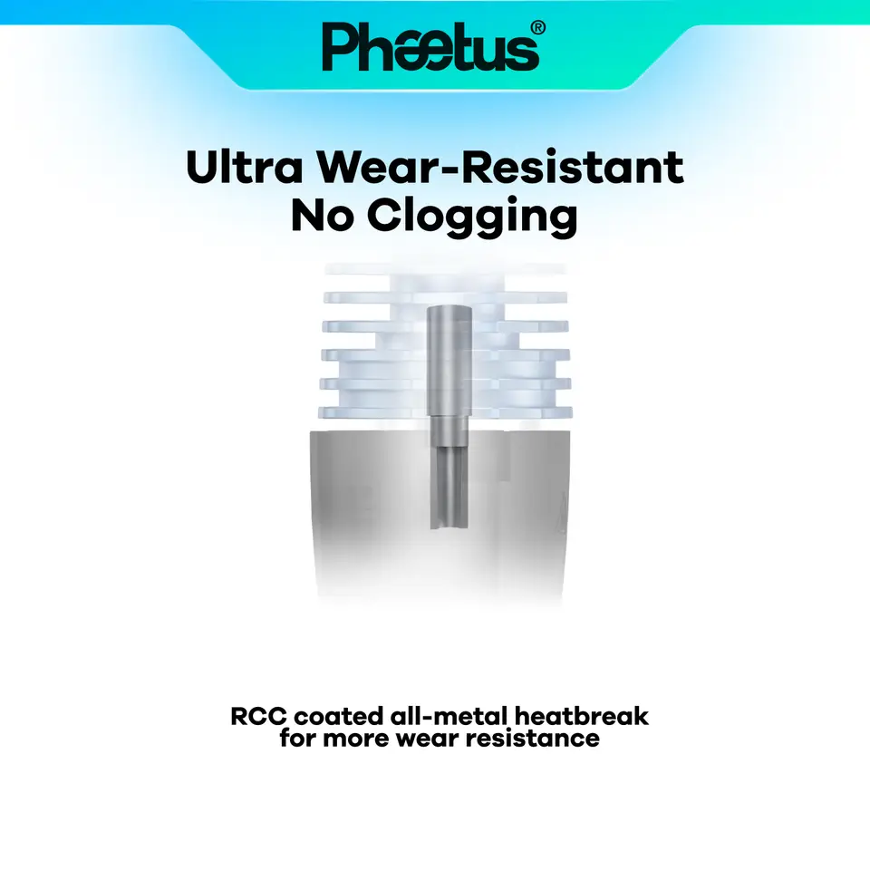 Phaetus Newest Rapido 2F 2UHF 2HF Hotend Fit For DDG CW2 VzBoT Voron Dragon Hotend With PT1000/104NT V6 Hardened Steel Nozzle image 3