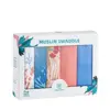 HappyFlute 5PCS Combined Print Super Soft Muslin Swaddle Feeding Burp Cloth Newborn Soft Bamboo Cotton Baby Face&Hand Wash Wipe 1