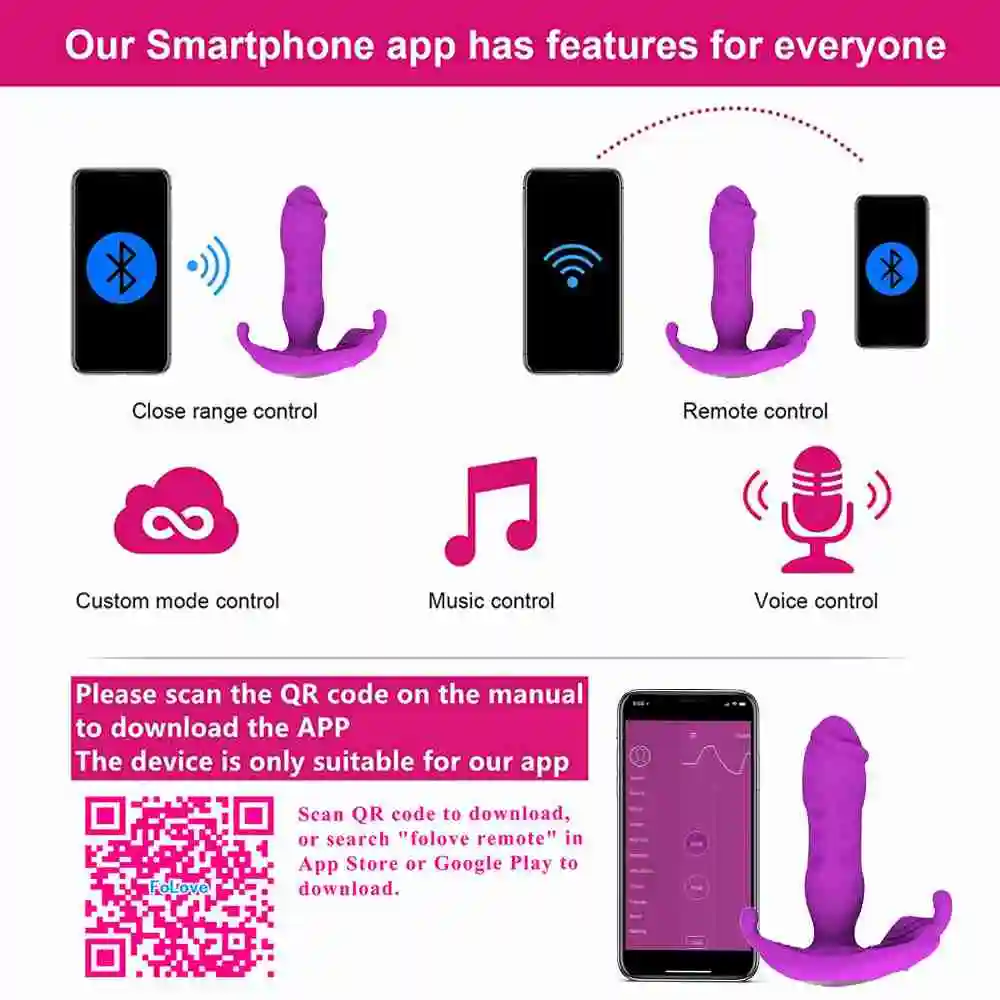 Vibratore del dildo che spinge per le donne Massaggiatore della prostata maschile Butt Plug Giocattoli sexy per gli uomini Bluet_voghion.com
