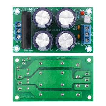 PW28 Dual Power Filter Power Amplifier Board Rectifier Module 25A Flat Bridge Unregulated  Power Supply Board Dual USB AC to DC