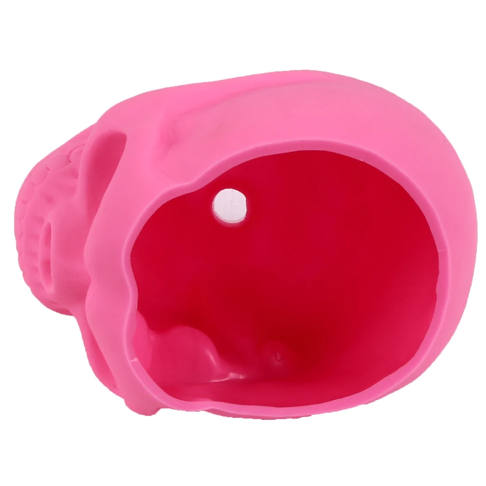 Rosa Totenkopf Horror Kleiner Blumentopf Make-up Pinsel Eimer Totenkopf Halloween Dekorationen Tischzubehör Display Stifthalter Geschenk – Detail 24