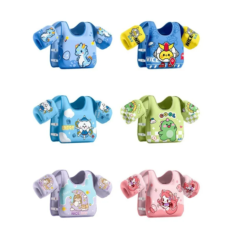 Baby Swimwear Non-inflatable Float Arm Sleeve Floating Buoyancy Vest Kid Swimming Equipment Armbands For Boys Girls