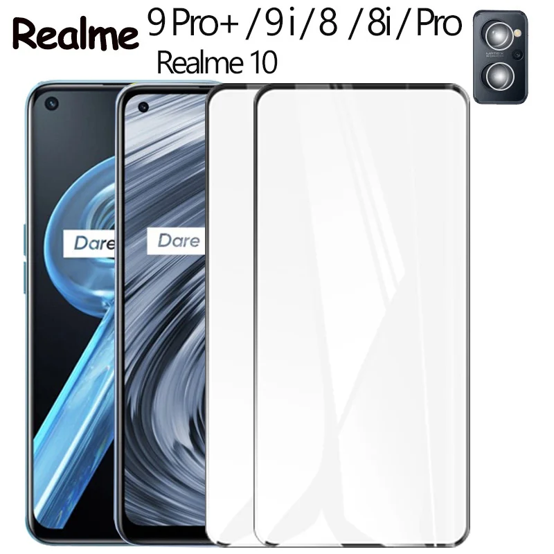 Smartphone Realme-10 Realmi 9 Pro Plus Vetro Temperato Per Realme 10 8 8I 9I Realme-9 Pro Plus Screen Protector Realme 10 Pro Pellicola Salvaschermo B