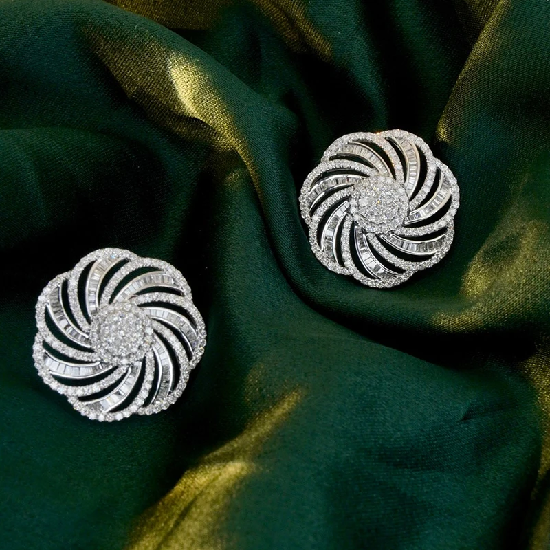 S462166eb246f43f7a1edee50437f59142 Aazuo Luxury Jewelry 18K White Gold Real Diamond 2.32ct High Quality Perfect Round Stud Earrings Gifted For Women Senior Banquet