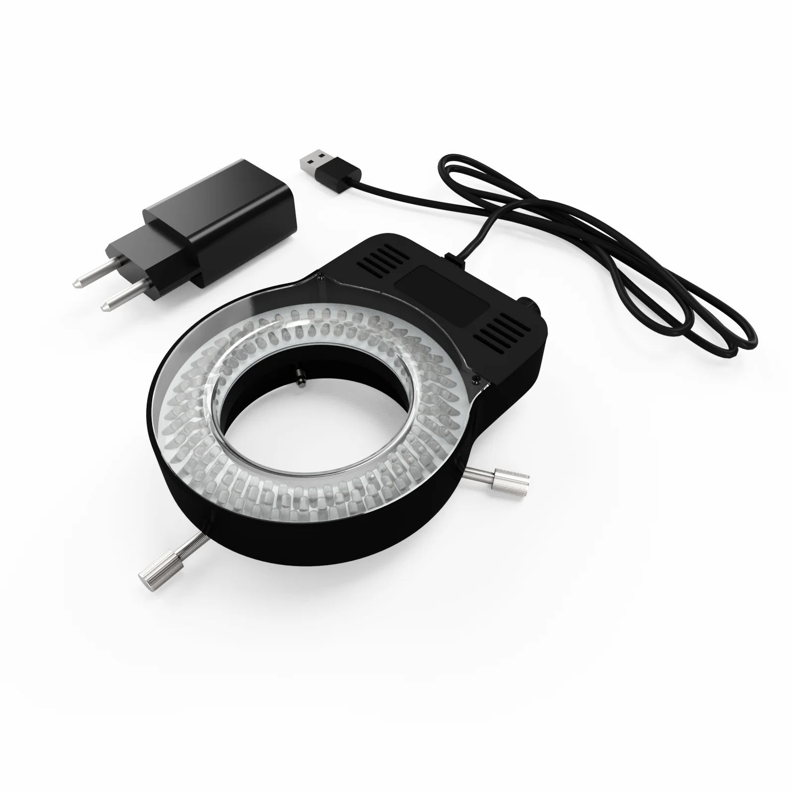 RF4 Microscope Adjustable 144 LED Lighting Industrial Binocular Stereoscopic Lens Magnifying Glass Ring Light Source 3