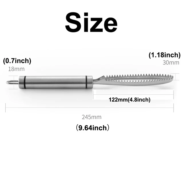 Efficient Fish Scale Remover Stainless Fish Cleaning Tool Fish Scale Remover Fish Skin Brush Scraping Scale Peeler Kitchen tools 6