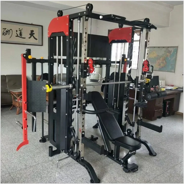 3 In 1 Attrezzatura Da Palestra Squat Rack Power Squat Multifunzione Smith Machine