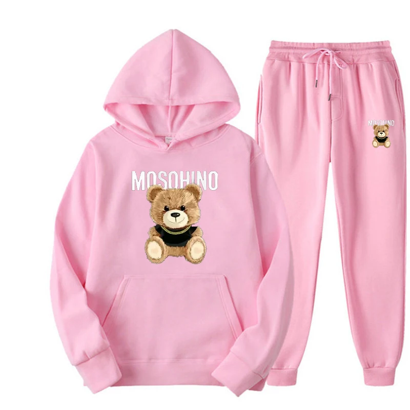 New Autumn Winter Woman Tracksuit Hoodies+Sweatpants 2-Piece Fashion Causal Jogging sweatshirt Clothes Pullover Fleece Pant Sets