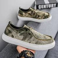Personality Men's Casual Shoes Outdoor Comfortable Sneakers Breathable Mesh Walking Shoes Soft Sole Male Canvas Shoes Trainers