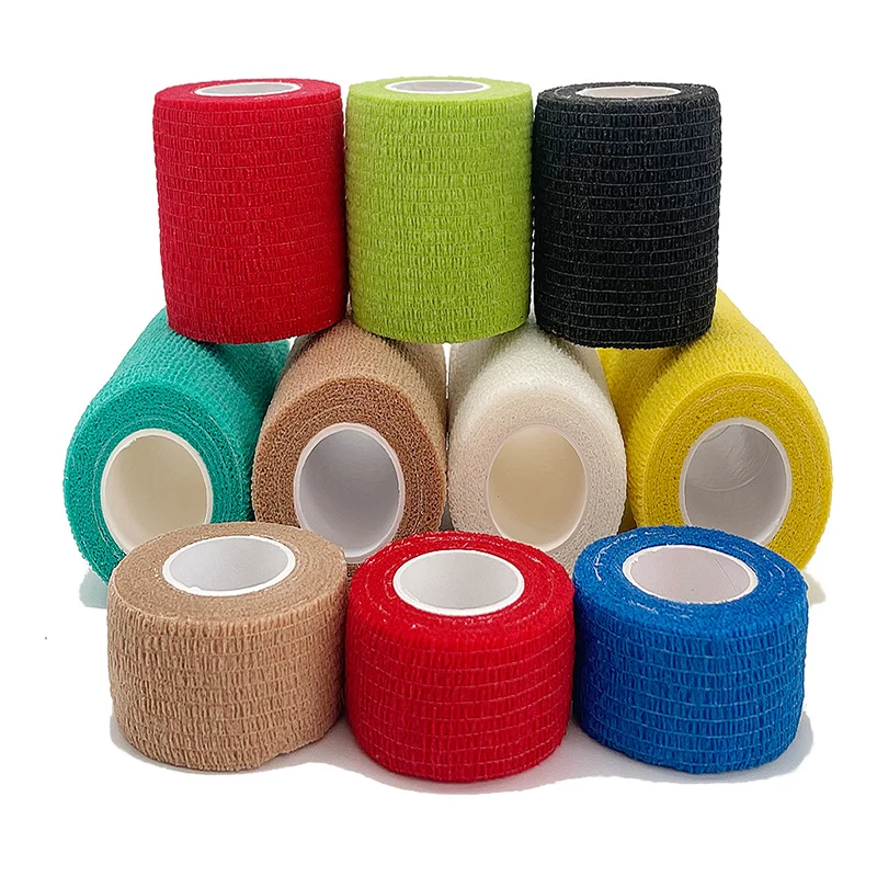 다채로운 운동 랩 테이프, 스포츠 자체 접착 탄성 붕대, Elastoplast 스포츠 보호대, 무릎 손가락 발목 손바닥 어깨, 4.5m  Best5