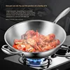 316 Stainless Steel Pot Uncoated Round Bottom Wok Concave Gas Stove Flat Bottom Induction Cooker Pot 6