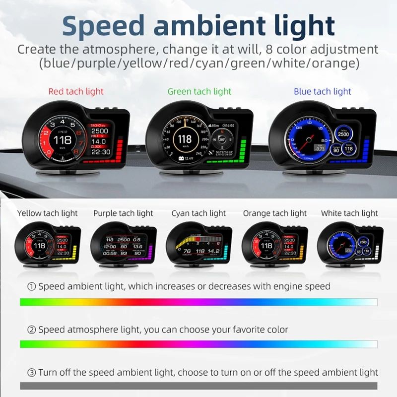 OBD LCD ÷  GPS HUD ڵ ǻ, ڵ   ÷,   ǽð ӵ