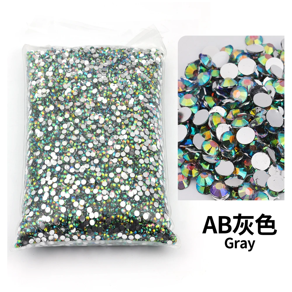 Variety Pack of Small Resin Rhinestones for Nail Art and DIY Crafts - Bulk Wholesale Flat Back Crystals