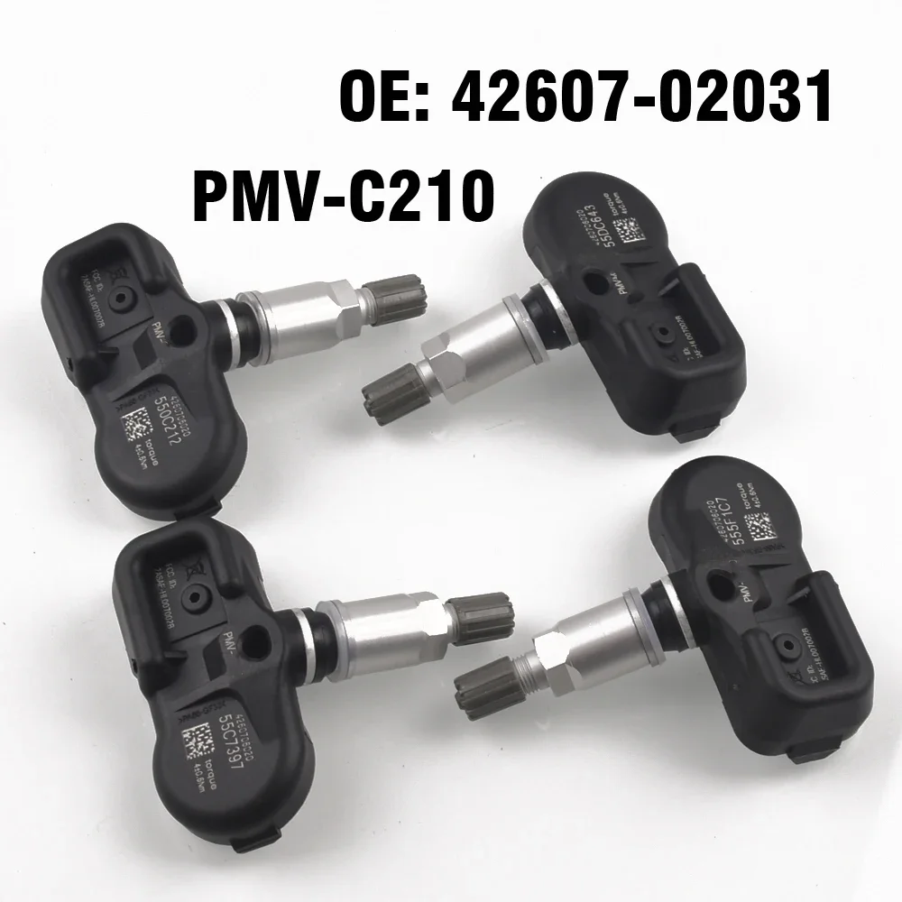 4PCS PMV-C210 42607-02031 42607-4 Tire Pressure Sensor TPMS For Toyota Alphard Auris Aygo Camry Corolla RAV4 Lexus 433MHz