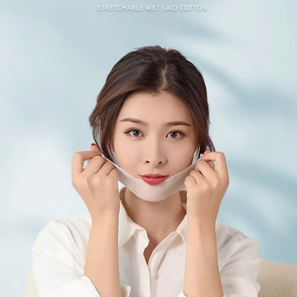 50/200Pcs Skin Care Stretchable Wet Compress Cotton Elasticity Thin Section Makeup Remover Cotton Piece Disposable