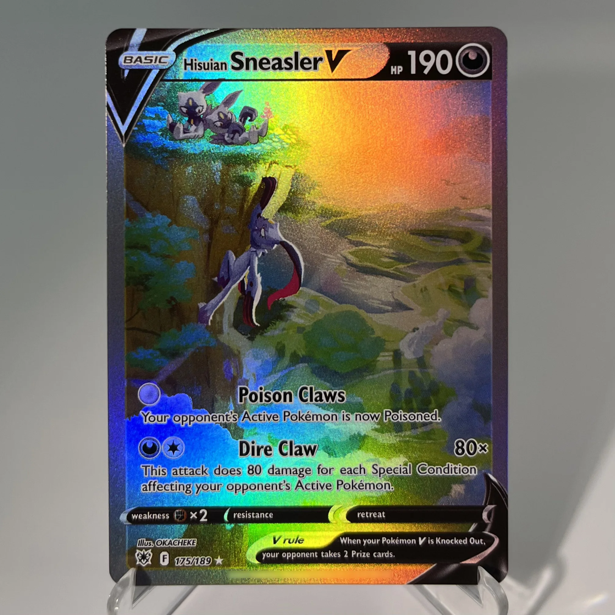 OBF Cartas Colecionáveis ASR PTCG4-B EX Rainbow Ninetales Cleffa