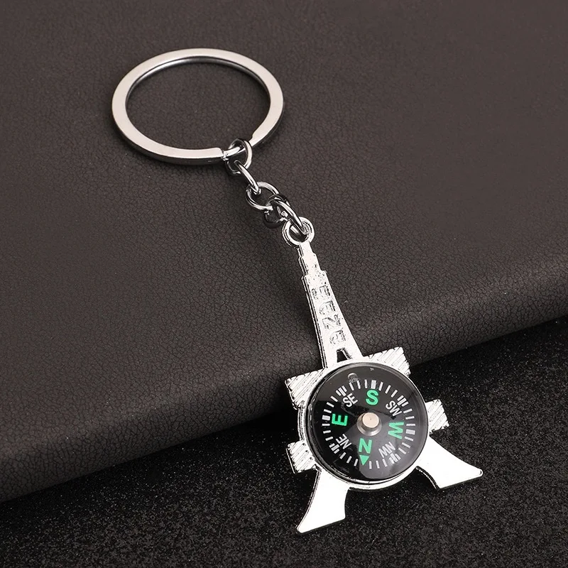 Metal Compass Keychain Pendant for Men and Women