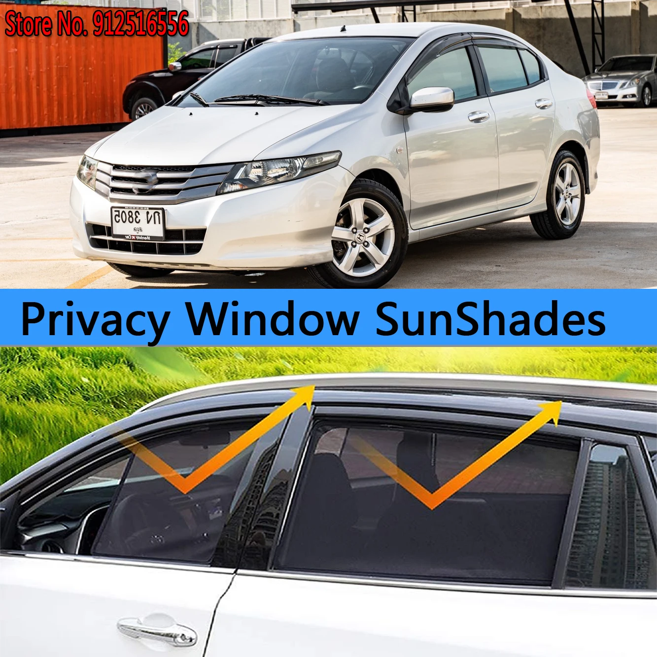 

Side Sun Shade Shading Protection Window SunShades Sunshield Accseeories For Honda City GM2 GM3 2008 2009 2010 2011 2012 2013