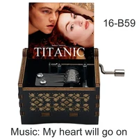 Titanic Movie Black Wooden Music Box, 18 Notes My Heart Will Go On Love Musical, Romantic Wife Girlfriend Birthday Gift Souvenir 2