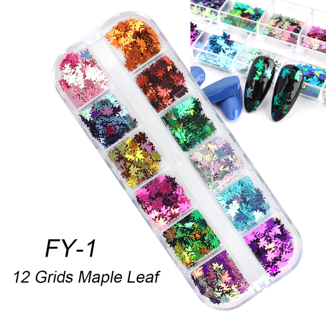 Abalone Shell Nail Art Glitter Natural Sea Shell Slices Nail Charms Flake Powders Shiny Sequins Manicure Design  FBBY