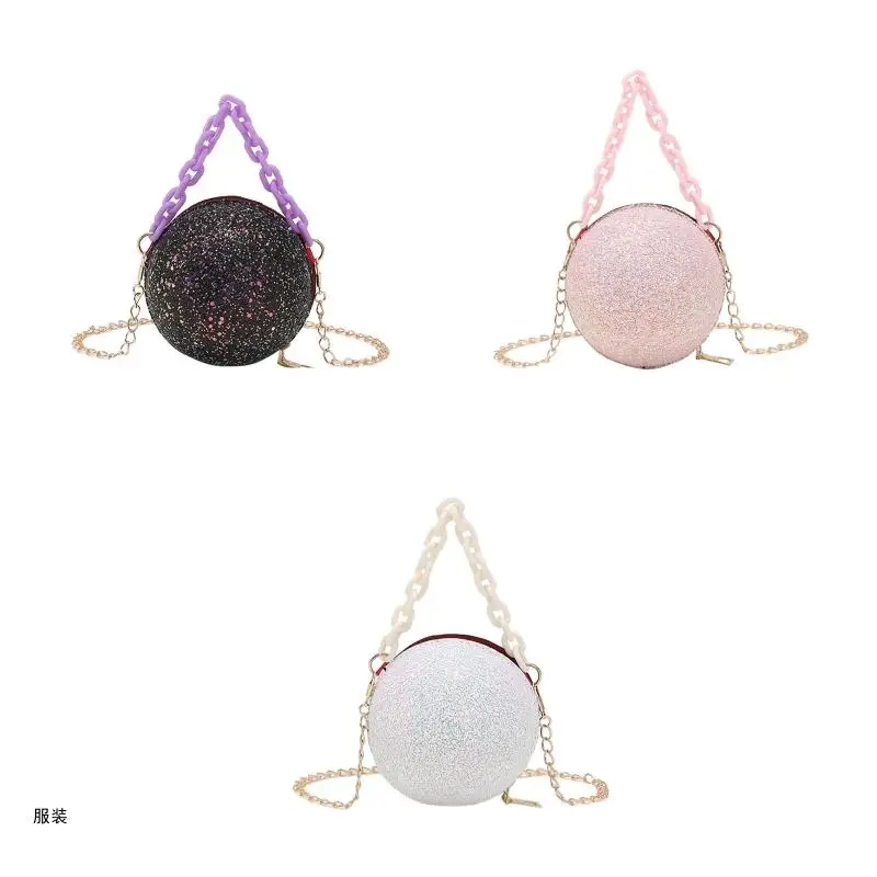 

D0UD Delicate Spherical Evening Bag Sequin Shoulder Bag Handbag for Girlfriend Women
