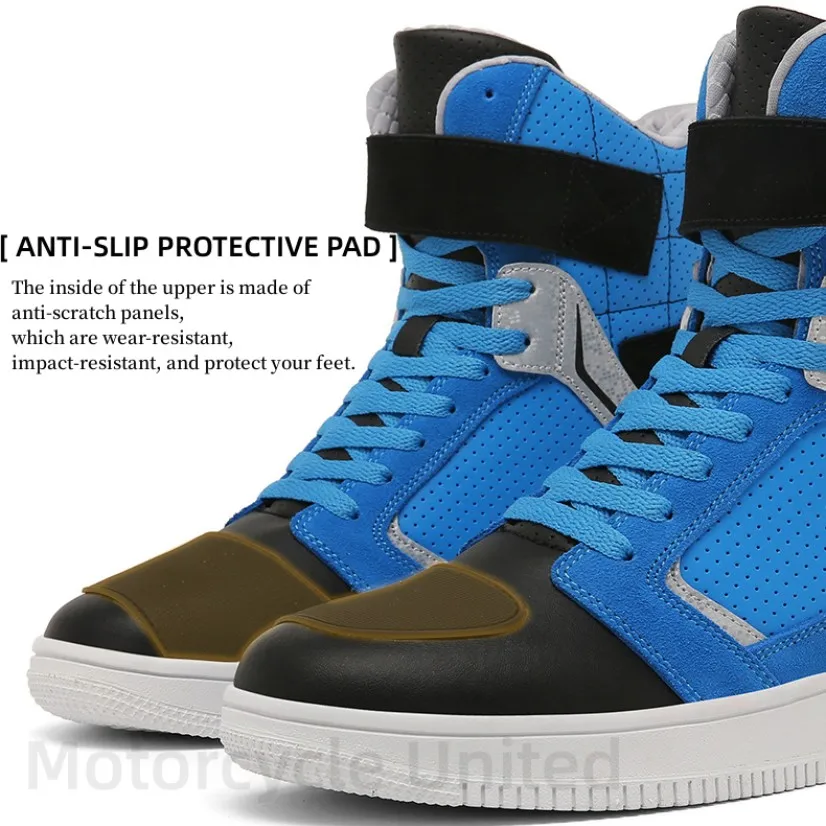 Motorcycle Boots Men Biker Shoes Moto Sneaker Microfiber Leather Adventure Motocross Shoes Anti-slip Motorcycle Supplies