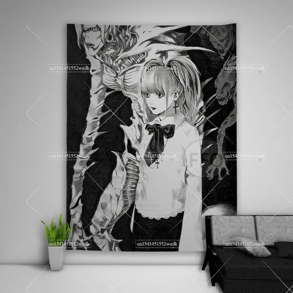 Kawaii School Girl Tapestry Wall Decor Anime Tapestry Manga Aesthetic Room Decoration Meme Tapestries Art Poster Home tapestry decorations