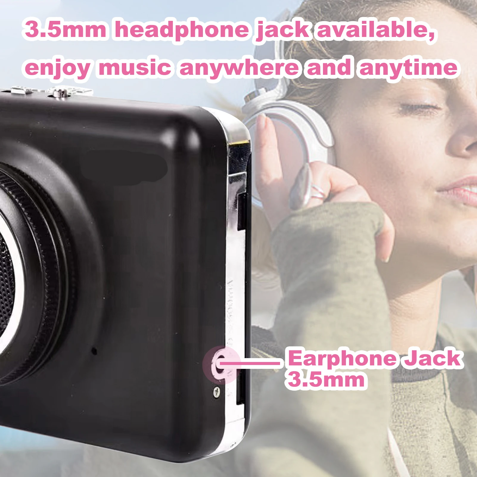 Cassette player walkman portable speaker multiple power supply methods digitizes music to MP3 function
