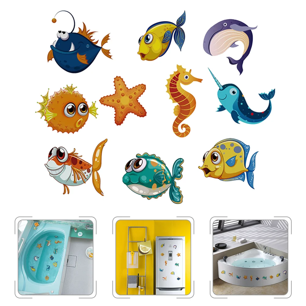 

Non-slip Bathtub Stickers Animals Decal for Shower Bathroom Anti-slip Adhesive Kids Cartoon Anti-skid