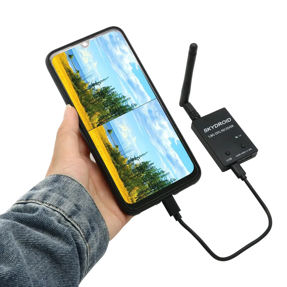 Skydroid UVC 5.8G 150Ch Dual / Single Antenna Full Channel Audio Video FPV Receiver Compatible With Android Smartphone video transmitter fpv video transmitter
