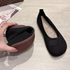 Big Size 42 Women Flats Knitted Breathable Sneakers Ladies Soft Bottom Ballet Loafers Casual Slip on Boat Shoe for Woman 2
