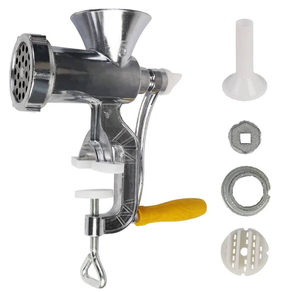 Tritacarne Manuale In Acciaio Inox - Mini Per Casa Con Accessori Per Salsicce, Design Compatto - Foto 2