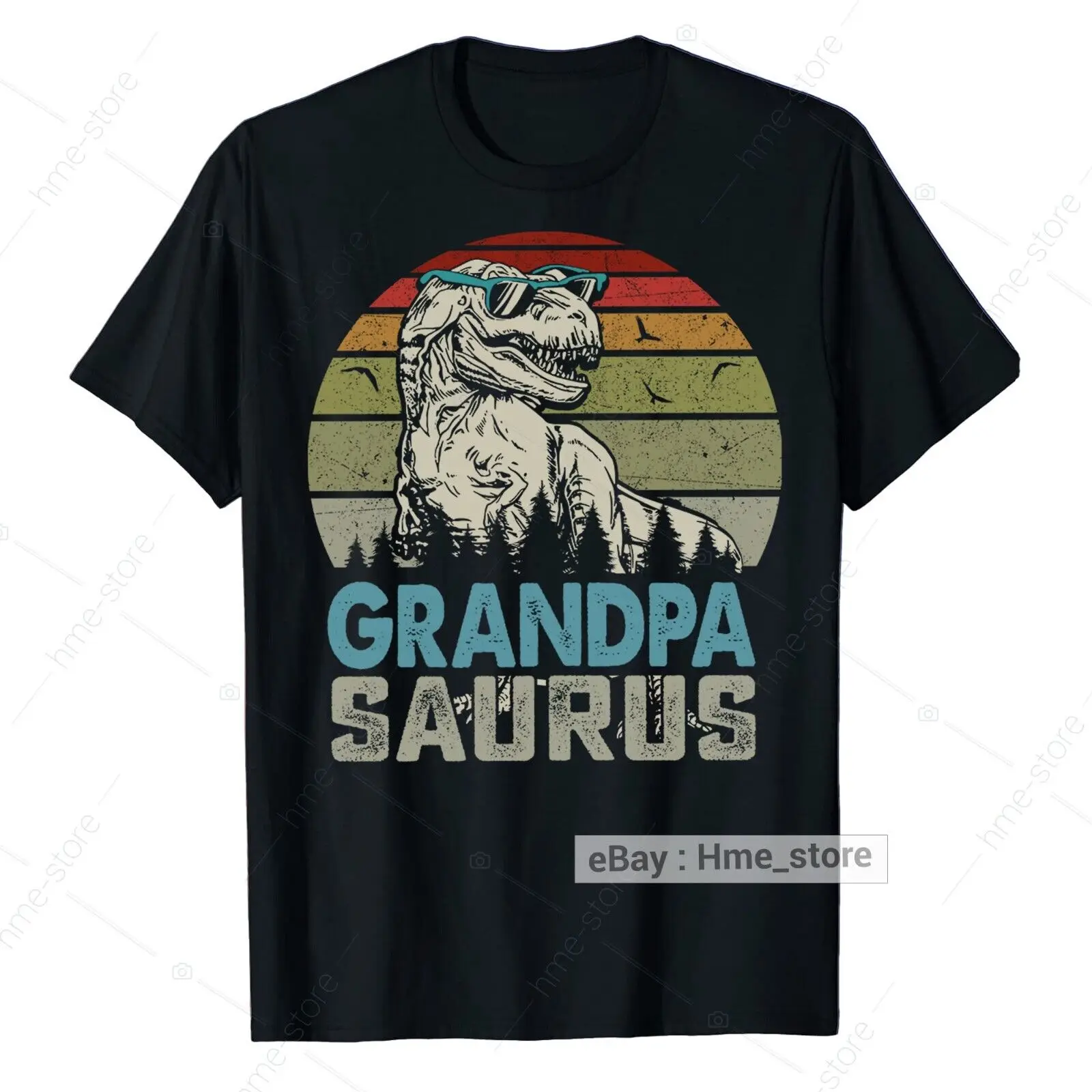 Maglietta Vintage Nonno Saurus Per Nonno Divertente Dinosauro Rex Maniche Lunghe O Corte
