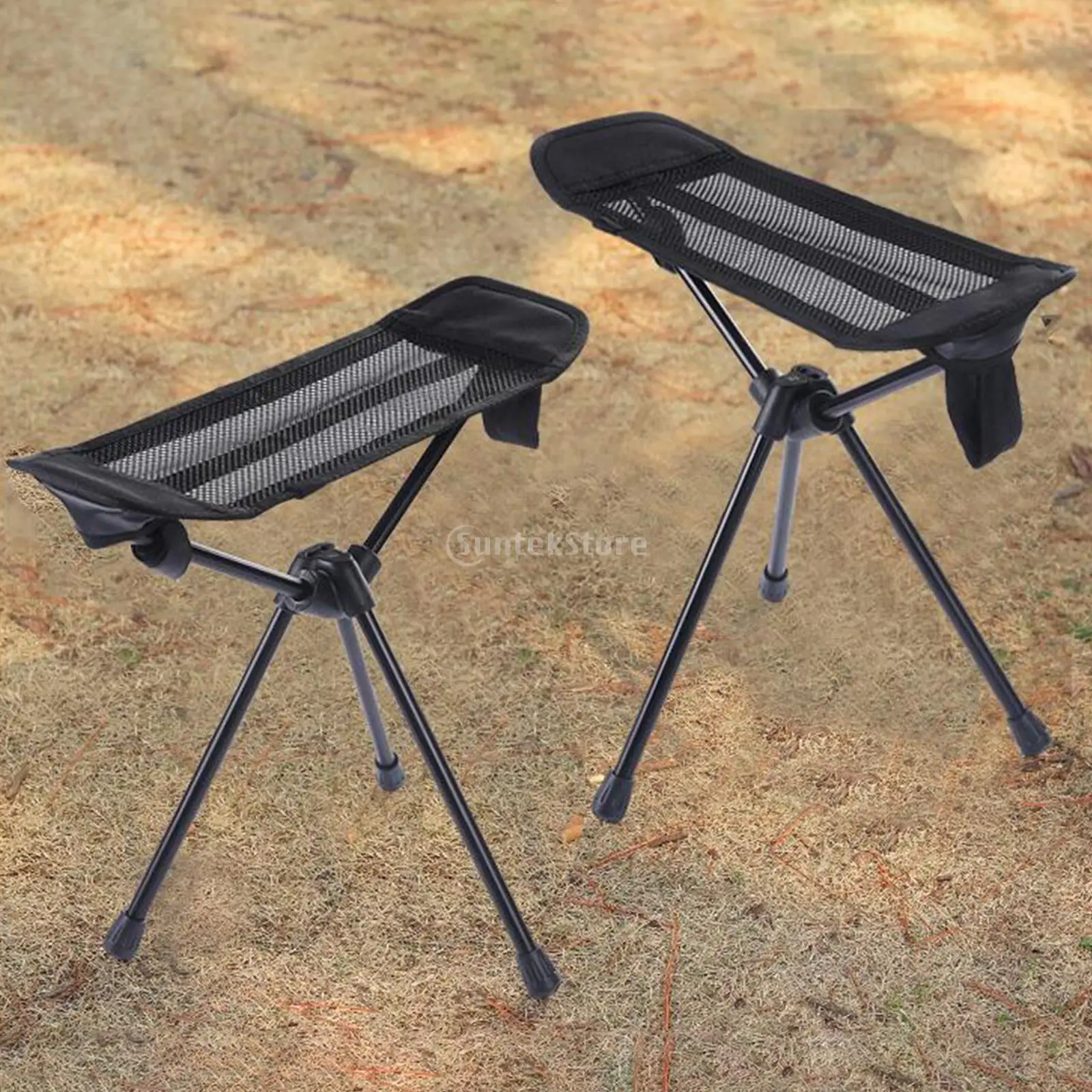 Portable Collapsible Stool Footstool For Camping Beach Folding Fishing Outdoor BBQ Chair Foot Rest