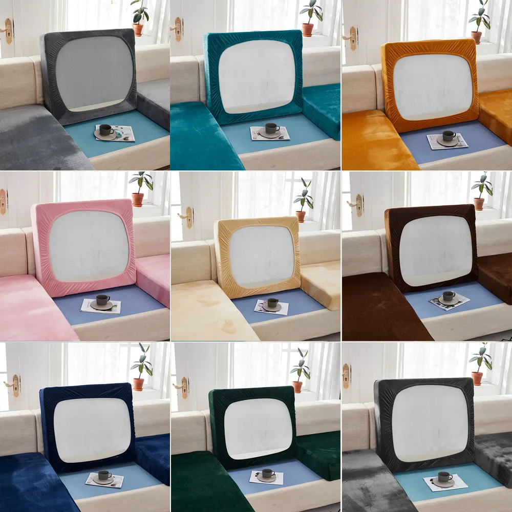 ElastischeFluwelenSofaZitkussenCoversChaiseLongueVoorWoonkamer