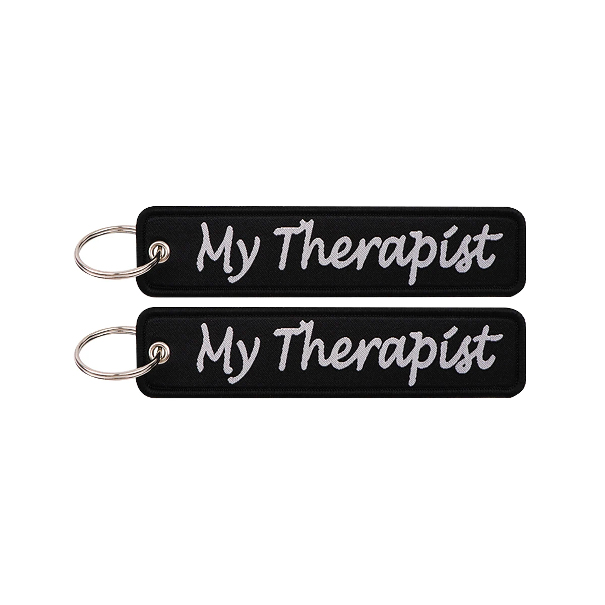 Humorous Embroidered Keychain - Key Ring Holder Accessory and Gift