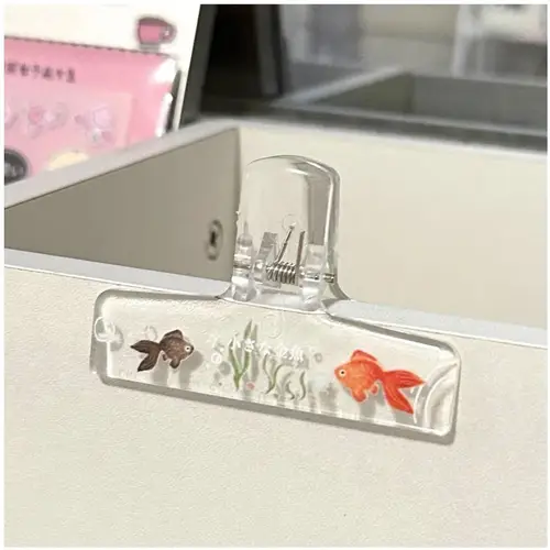 1pc Transparent Acrylic Binder Clips Book Piano Sheet Paper Clamps for Student Notebook Journal Document Organizer Stationery - Image 2