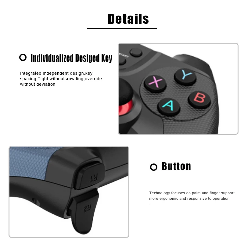 Wireless Gamepad Gaming Control Video Game Pad Controller For Mobile Android Cell Phone PC TV Box Joystick Gamer Cellphone Mando - 2