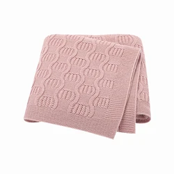 Cozy Knitted Unisex Baby Swaddle Blanket - Neutral Newborn Sleepsack and Throw Mat (82W1625-4)