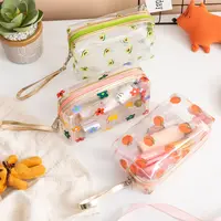 Butterfly Avocado Cosmetic Bag PVC Women Zipper Clear Makeup Bags Case Travel Make Up Organizer Storage Bath Toiletry Wash Bag 1