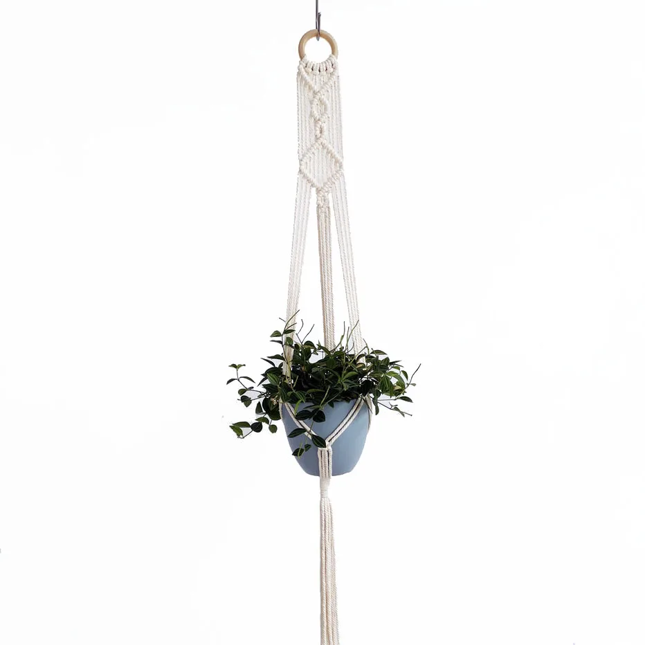 Macrame Plant Hanger Handmade macrame plant hanger plant holder pot hanger pot tray for Wall Decoration Balcony Flower