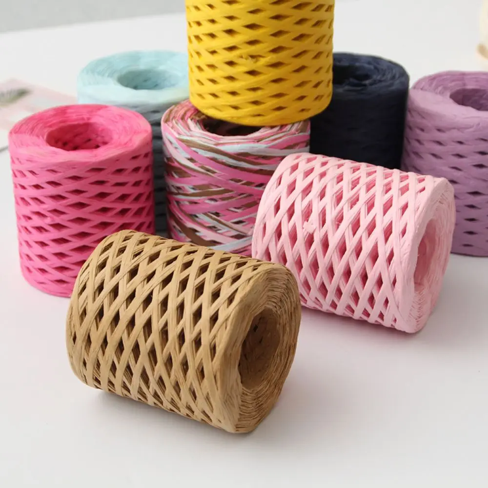 200m/roll Environmentally Friendly Braided Rope Used For Weaving Hats Decor Rope Packaging Tape