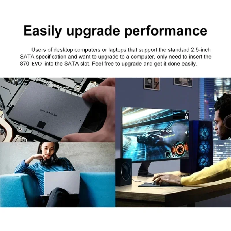 고속 외장 하드 드라이브 디스크, 노트북 PC 게임용, 4TB 솔리드 스테이트 드라이브, SATA3 인터페이스 SSD